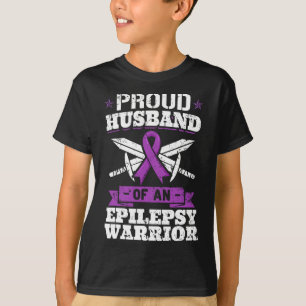 Camiseta Epilepsy Warrior Husband Epilépsia Distorção das C