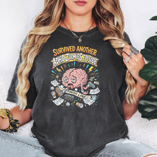 Camiseta Episódio Engraçado de Zoomies de TDAH no Cérebro