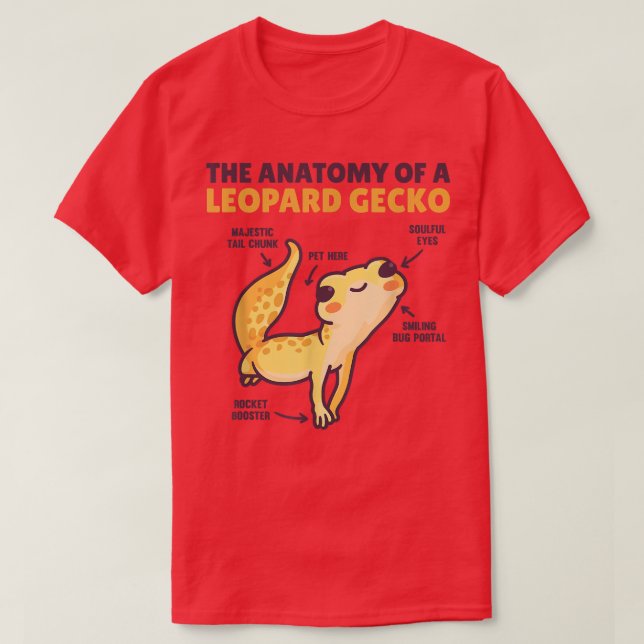 Camiseta Eplanação Engraçada de Uma lagartixa-leopardo Anat (Frente do Design)