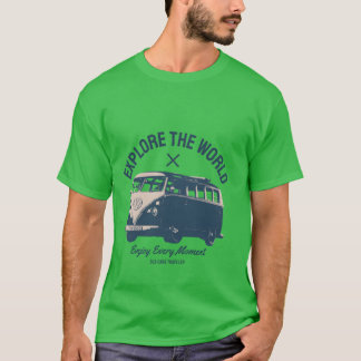 Camiseta Eplore World Vintage Classic Car Grandpa Dad Gift