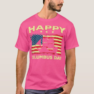 Camiseta Eplorer Italiano de Descoberta do Dia Colombo Feli