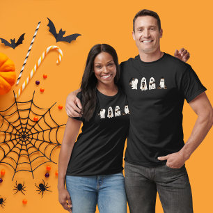 Camiseta Época assustadora Cachorro negro Halloween