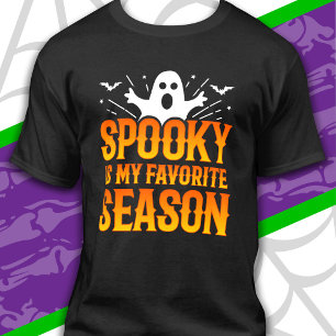 Camiseta Época Assustadora Morcegos Fantasmas Feliz Hallowe
