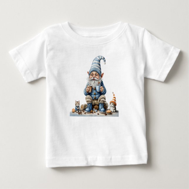 Camiseta Época de Gnome e inverno (Frente)