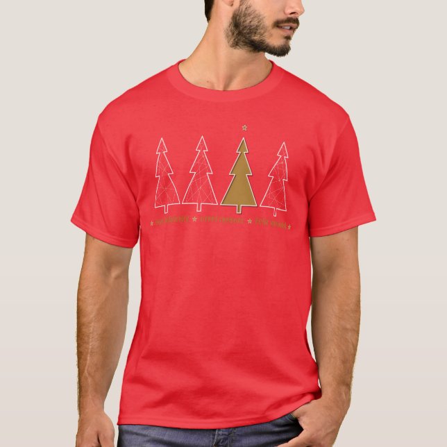 Camiseta época de natal da árvore de natal, época de natal (Frente)