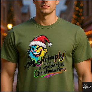 Camiseta Época de Natal Maravilhosamente Shrimpilhar Pop Ar