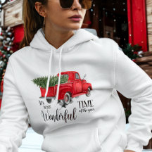 Época Mais Maravilhosa Caminhão Vermelho Árvore de