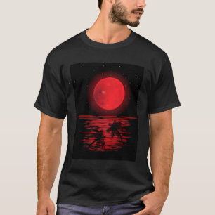 Camiseta Epse lunar da Lua de Sangue no céu noturno