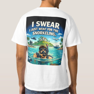 Camiseta Epstien "Eu apenas fui para o Snorkeling