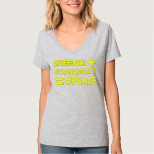 Camiseta "EQUAÇÃO DE FÓRMULA DE PAZ" Design. Compre agor