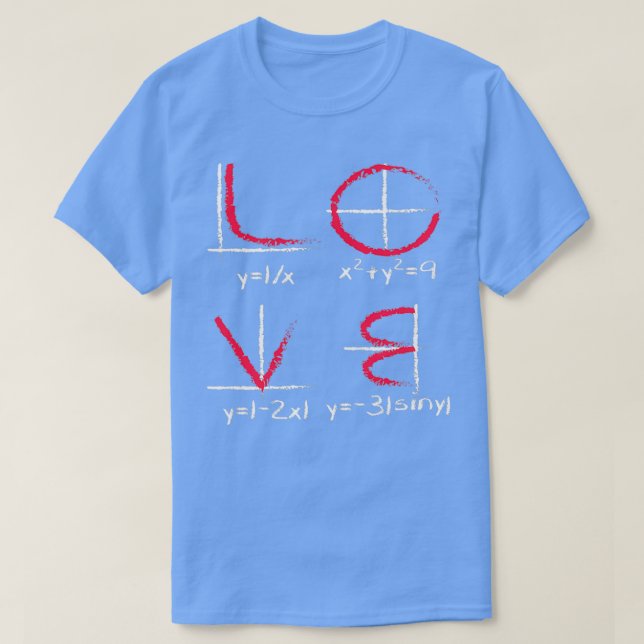 Camiseta Equação de Matemática de Amor (Frente do Design)