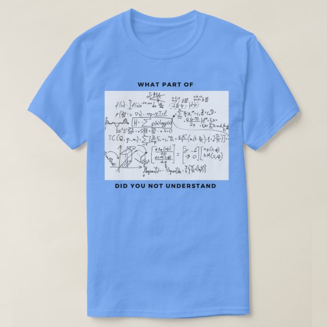 Camiseta equação matemática engraçada (Frente do Design)