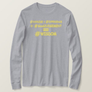 Camiseta "EQUAÇÃO WISDOM" Design de Expressão de Cuta. C