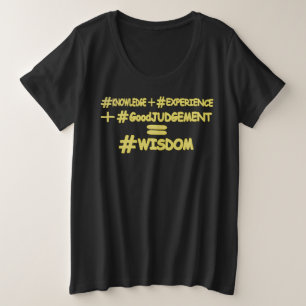 Camiseta "EQUAÇÃO WISDOM" Design de Expressão de Cuta. C