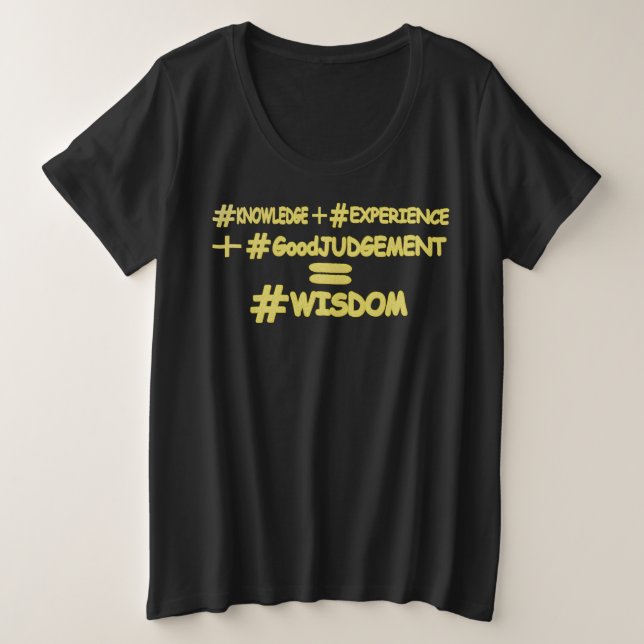 Camiseta "EQUAÇÃO WISDOM" Design de Expressão de Cuta. Comp (Frente do Design)