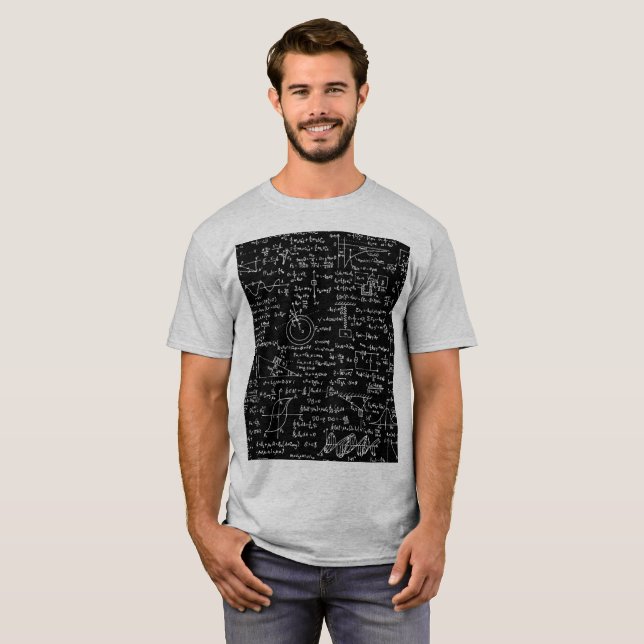 Camiseta Equações da física em //preto (Frente Completa)