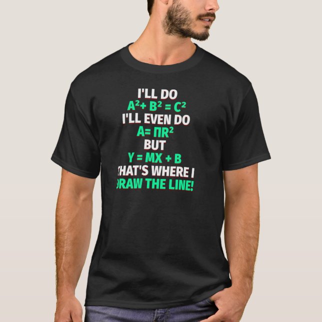 Camiseta Equações do professor de matemática cita matemátic (Frente)