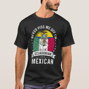 Camiseta Equador Bandeira México cresceu orgulho humor cida
