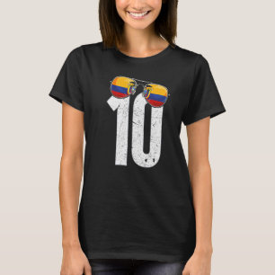 Camiseta Equador Jogador de Futebol Número 10, Bandeira Equ