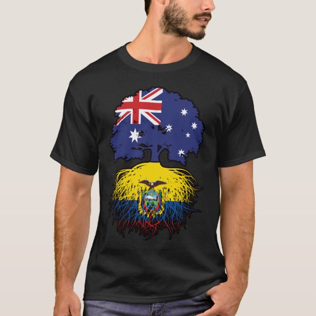 Camiseta Equador - Raízes das Árvores Australianas, Equator (Frente)