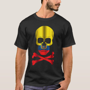 Camiseta Equador Sinalizador da caveira Sinalizador Equador