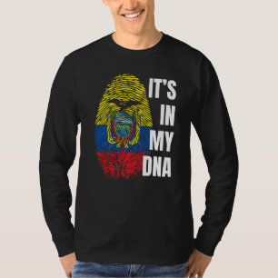 Camiseta Equador - Sinalizador equatoriano Dna Fingerprint 