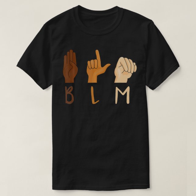 Camiseta Equality ASL Sign BLM Gift  (Frente do Design)
