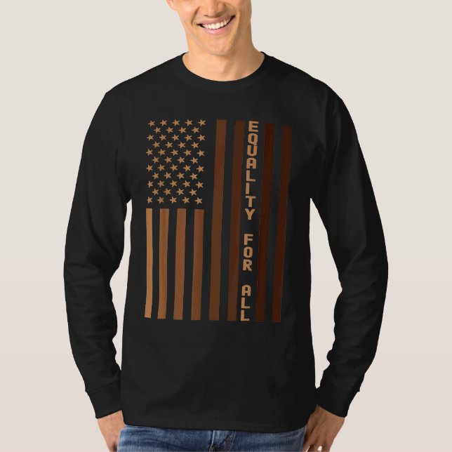 Camiseta Equality For All Black History Month Women Men Pri (Frente)