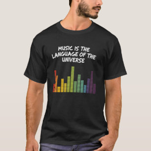 Camiseta Equalizador Gráfico A Música É A Linguagem Do Uni