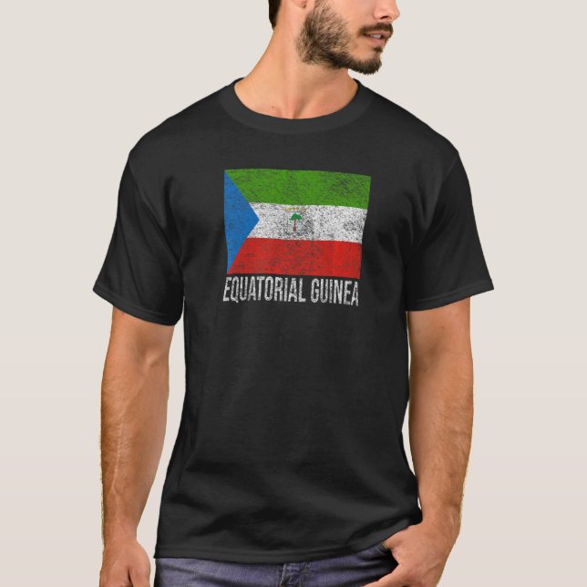 CAMISETA EQUATORIAL GUINEA FLAG MALABO EQUATOGUINEAN (Frente)