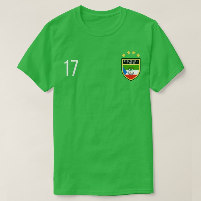 Camiseta Equatorial Guinea Number 17 Sports Jersey Seventee (Frente do Design)