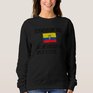Camiseta Equatoriana de garota equatoriana que sinaliza as