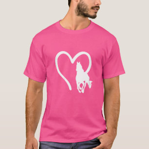 Camiseta Equestre do Coração dos Cavalos