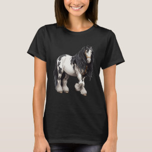Camiseta Equestre Negra de Vanner Cigarro Andando Equestre
