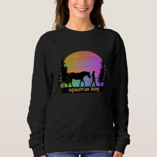 Camiseta Equestres Vivos Coloridos Rapariga do Sol Silho