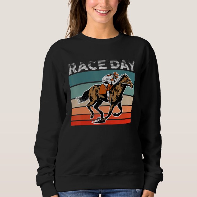 Camiseta Equestrian Horse Racing Racer Horse Jockey Retro R (Frente)