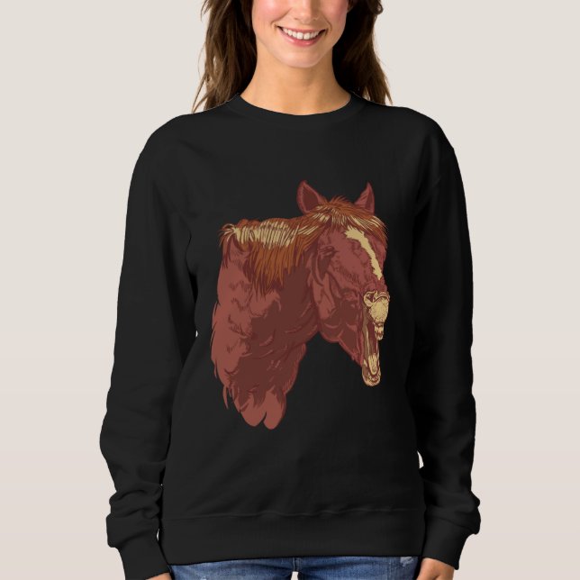 Camiseta Equestrian Laugh Horse Neigh Race Riding Farm Anim (Frente)