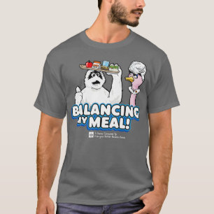 Camiseta Equilibrando Meu Retro de Refeições PSA Escuro