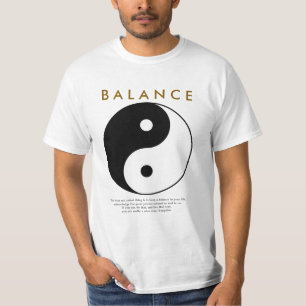 Camiseta equilibre yoga yin yang com aspas
