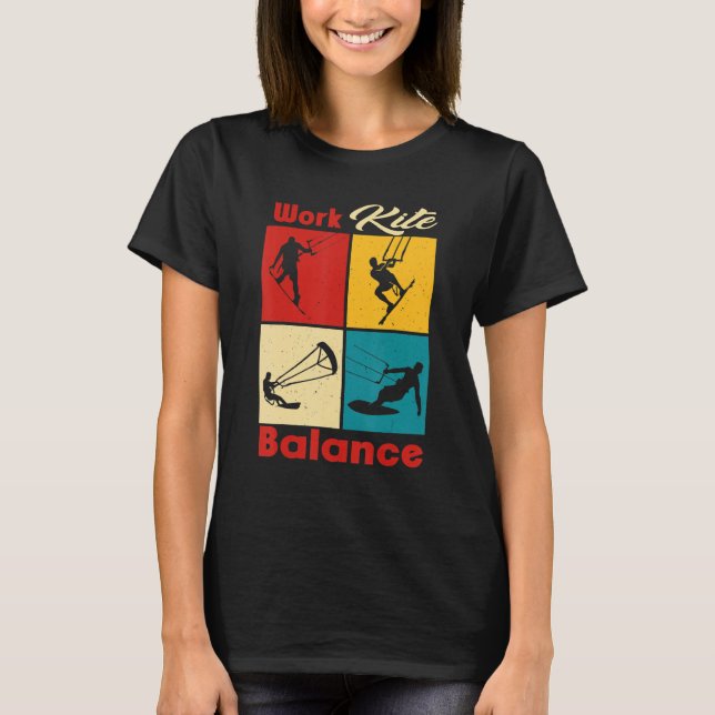 Camiseta Equilíbrio de Kite de Trabalho Estilo de Vida Vint (Frente)