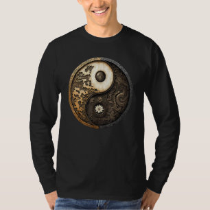 Camiseta Equilíbrio e Harmonia Símbolo Yin Yang Flores Natu