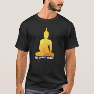 Camiseta Equilíbrio entre aspas motivacionais do Design Bud