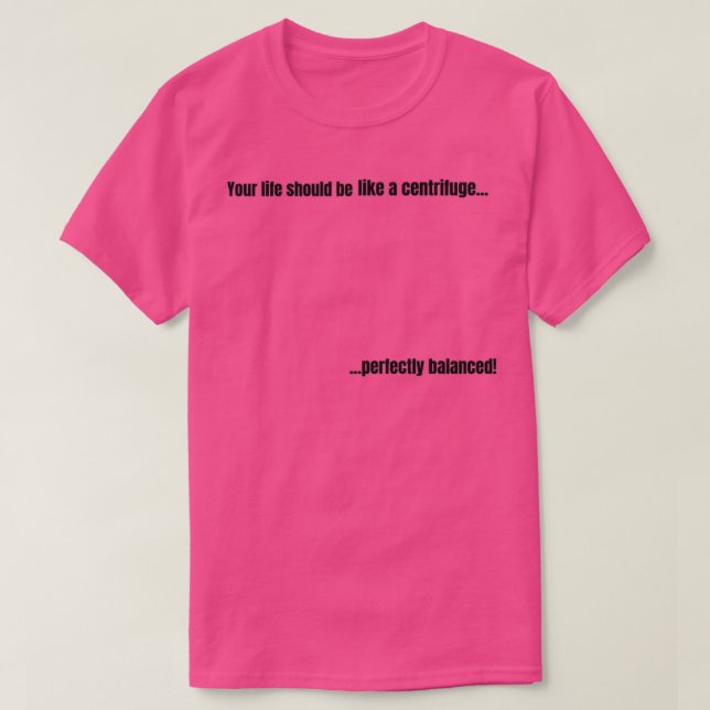 Camiseta Equilíbrio entre ciências da vida (Frente do Design)