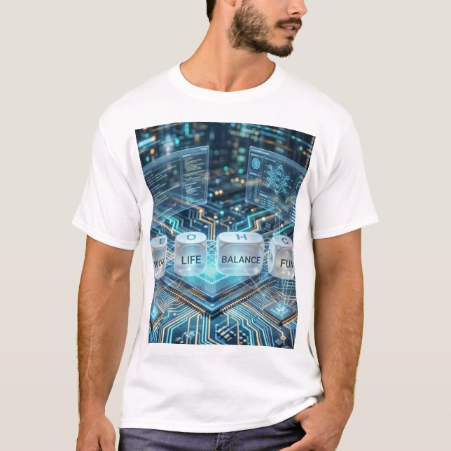 Camiseta Equilíbrio entre Vida e Trabalho | Programador de  (Frente)
