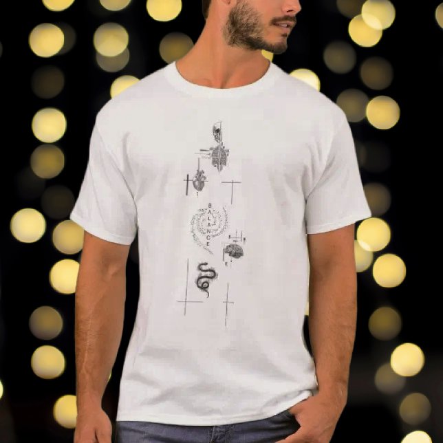 Camiseta Equilibrium: Vertical Word Design (Criador carregado)