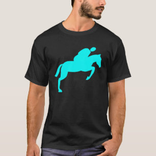 Camiseta Equinos Pulando - Ciano