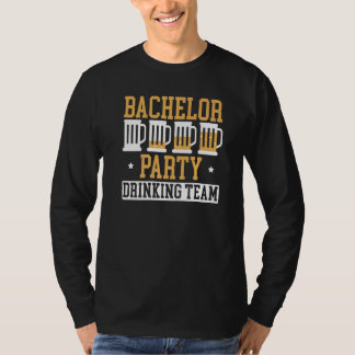 Camiseta Equipa de Bebida de Festa de Despedida de Solteiro