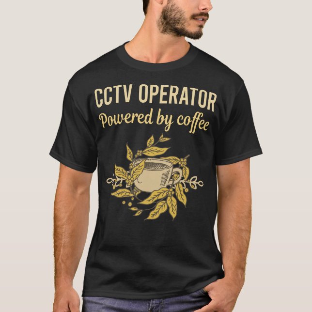 Camiseta Equipado Com Café - Operador Cctv (Frente)