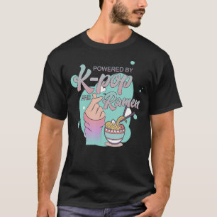 Camiseta Equipado com K-Pop e Ramen - KPOP 1