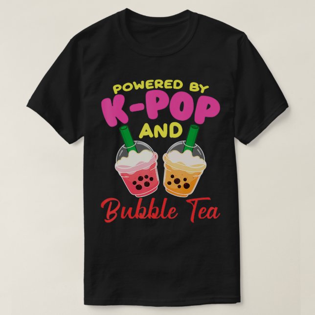 Camiseta Equipado com KAand Bubble Tea KDrama coreano (Frente do Design)